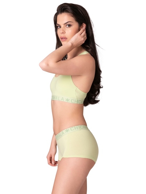 Chicamala Solid green non-padded bra