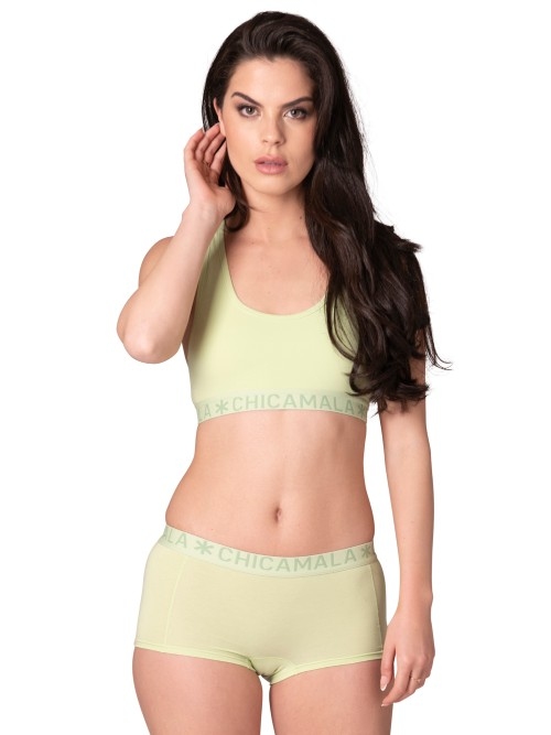 Chicamala Solid green non-padded bra