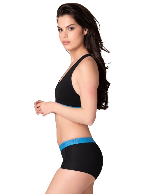 Chicamala Solid black/blue non-padded bra