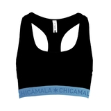 Chicamala Solid black/blue non-padded bra