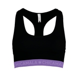 Chicamala Solid black/purple non-padded bra