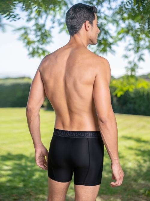 Muchachomalo Solid  black swim boxer