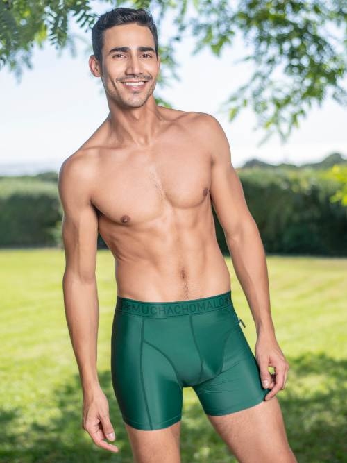 Muchachomalo Solid  green swim boxer