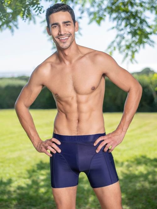 Muchachomalo Solid  navy blue swim boxer