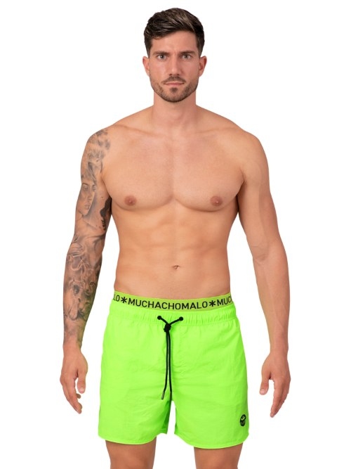 Muchachomalo Solid  neon green swimshort