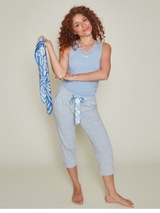Charlie Choe Fresh Summer Nights blue pyjama pant