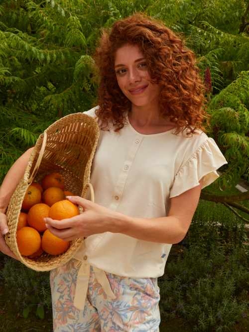 Charlie Choe Fresh Summer Nights off white sleep shirt