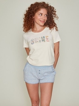 Charlie Choe Fresh Summer Nights off white sleep shirt