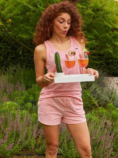 Charlie Choe Fresh Summer Nights pink pyjama trouser