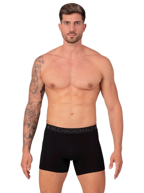 Muchachomalo Bamboo black/blue bamboo boxer short