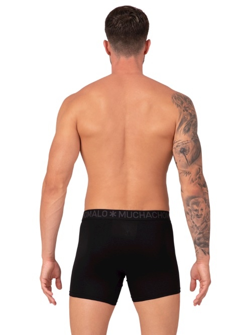 Muchachomalo Bamboo black/blue bamboo boxer short
