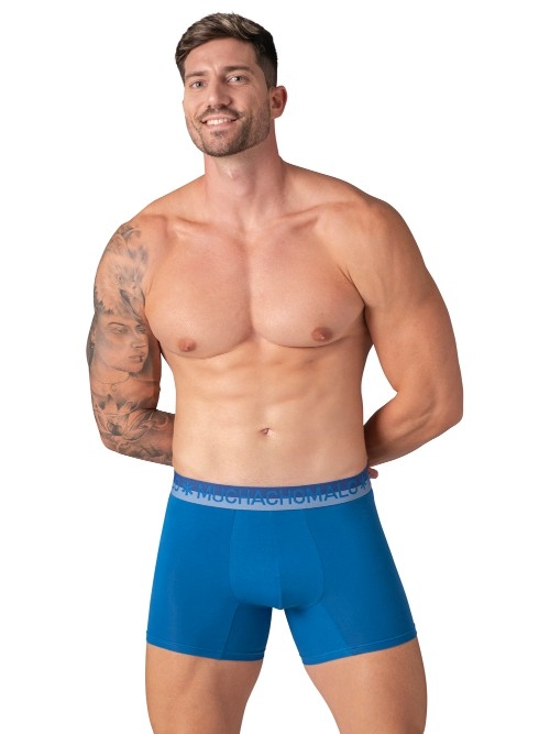 Muchachomalo Solid  blue cotton boxer short
