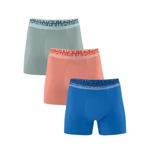 Muchachomalo Solid  blue cotton boxer short