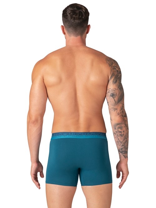 Muchachomalo Solid  black cotton boxer short