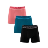 Muchachomalo Solid  black cotton boxer short