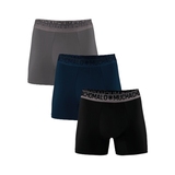 Muchachomalo Solid  grey cotton boxer short