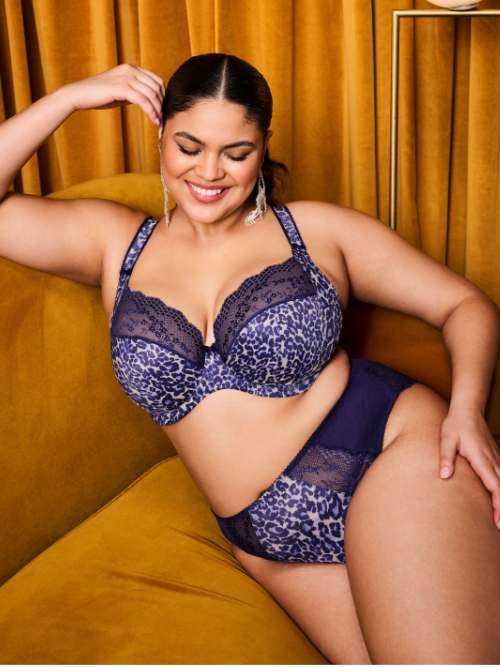 Elomi Lucie navy blue high waist brief