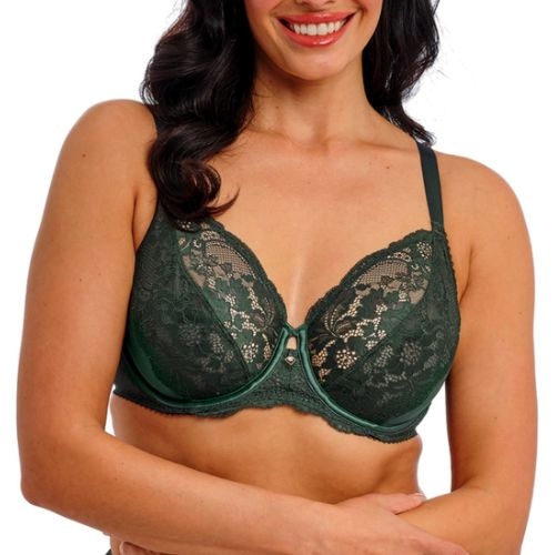 Wacoal Lingerie Natsuki Lace green padded bra