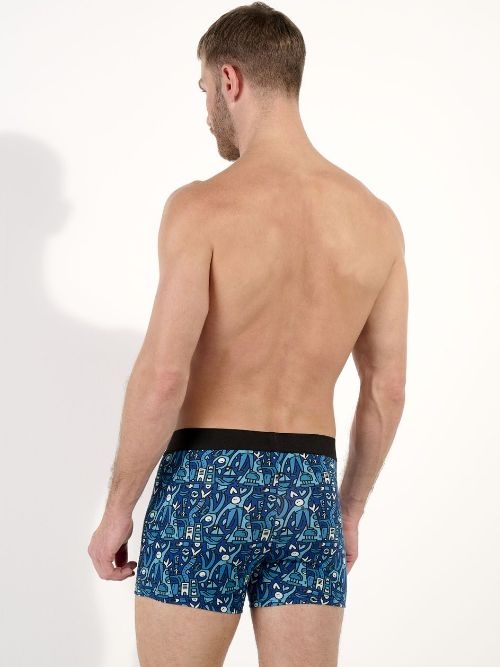 HOM Voyages blue boxer short