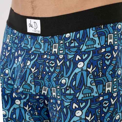 HOM Voyages blue boxer short