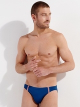 HOM Swimwear Nautical Cup navy blue swim brief