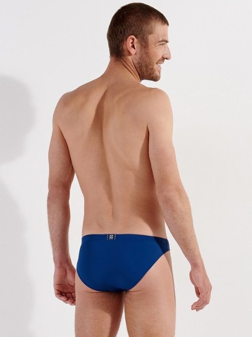 HOM Swimwear Nautical Cup navy blue swim brief