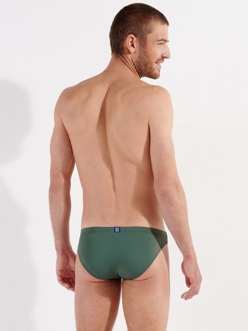 HOM Swimwear Nautical Cup khaki swim brief