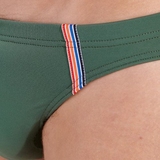 HOM Swimwear Nautical Cup khaki swim brief