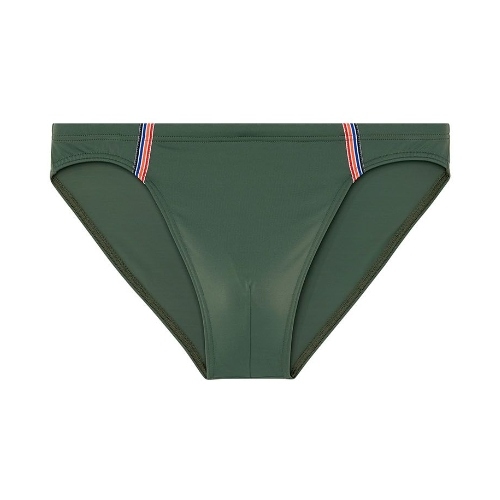 HOM Swimwear Nautical Cup khaki swim brief