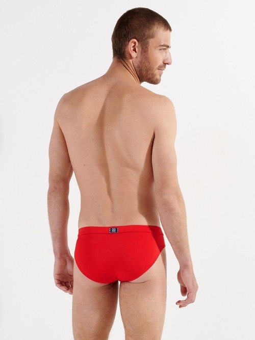 HOM Swimwear Nautical Cup red swim brief