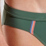 HOM Swimwear Nautical Cup khaki swim brief