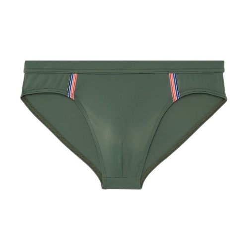 HOM Swimwear Nautical Cup khaki swim brief