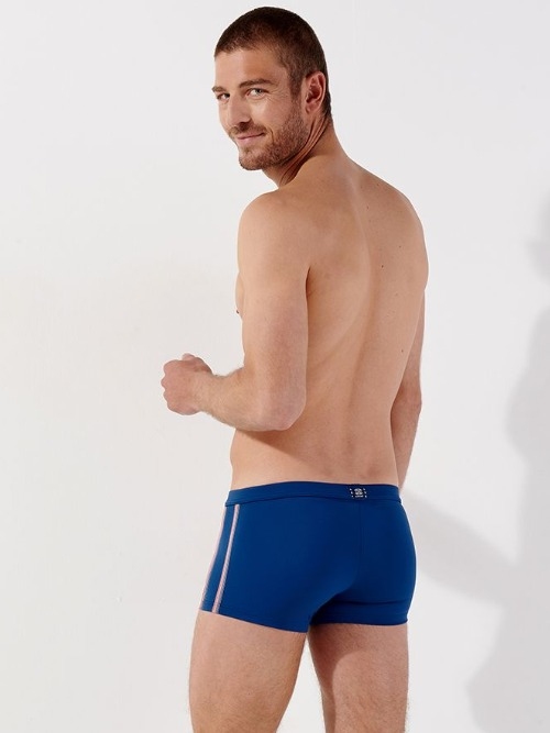 HOM Swimwear Nautical Cup navy blue swim boxer