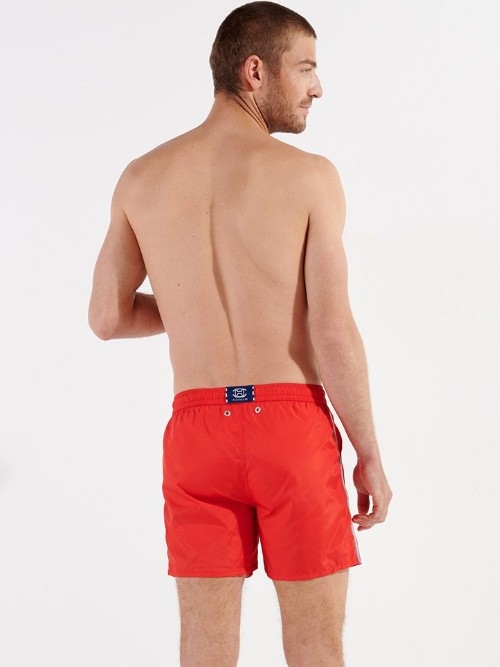 HOM Swimwear Nautical Cup red swimshort