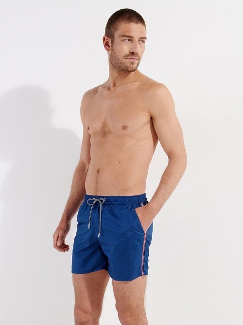 HOM Swimwear Nautical Cup navy blue swimshort