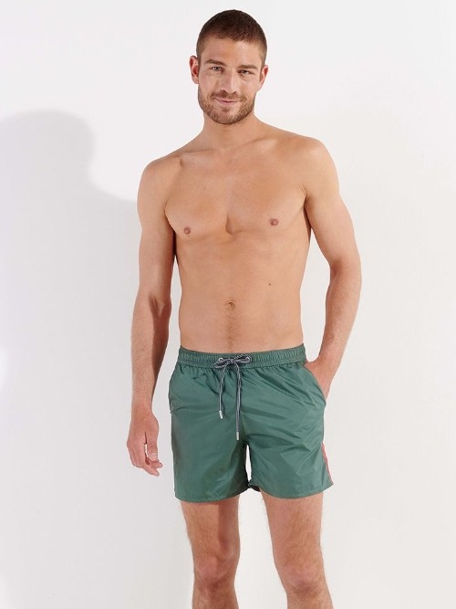 HOM Swimwear Nautical Cup khaki swimshort