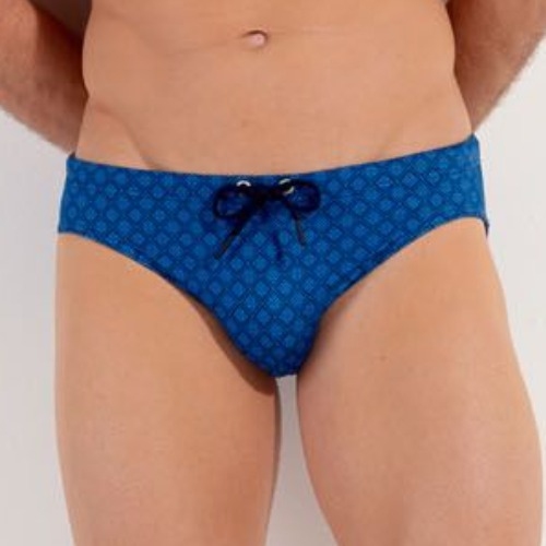 HOM Swimwear Hendaye blue swim brief