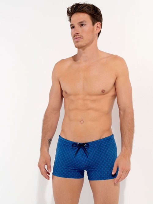 HOM Swimwear Hendaye blue swim boxer
