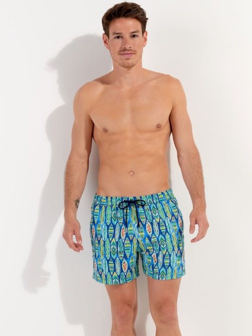 HOM Swimwear Marbella blue swimshort