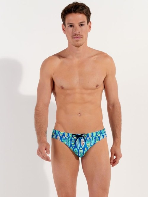 HOM Swimwear Marbella blue swim brief
