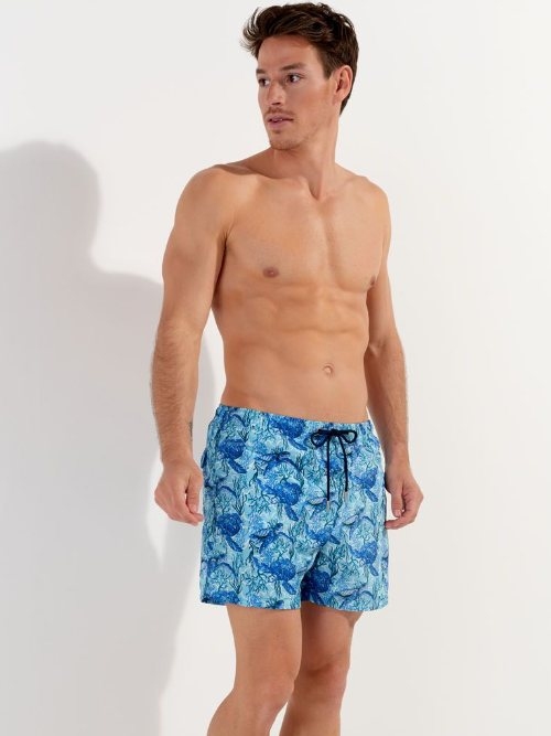 HOM Swimwear Tartane blue swimshort