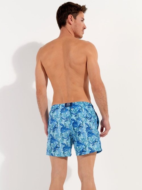 HOM Swimwear Tartane blue swimshort