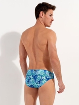 HOM Swimwear Tartane blue swim brief