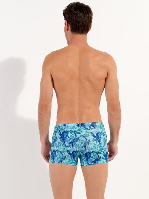 HOM Swimwear Tartane blue swim boxer