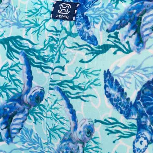 HOM Swimwear Tartane blue swim boxer