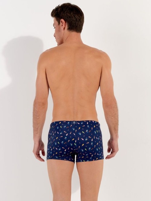 HOM Swimwear Summer navy blue swim boxer