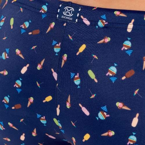 HOM Swimwear Summer navy blue swim boxer