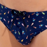 HOM Swimwear Summer navy blue swim brief