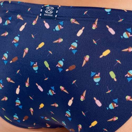 HOM Swimwear Summer navy blue swim brief