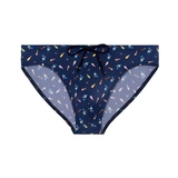 HOM Swimwear Summer navy blue swim brief